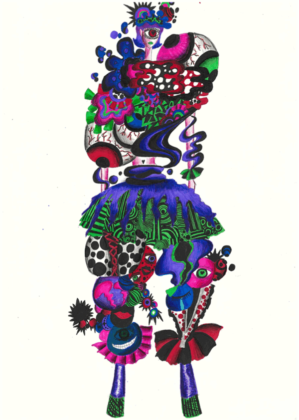 第38回全国服飾学校ファッション画コンクール 文部科学省 総合教育政策局長賞作品