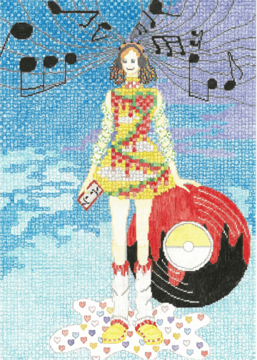 第37回文化服装学院ファッションデザイン画コンクール　文化服装学院連鎖校協会奨励賞作品